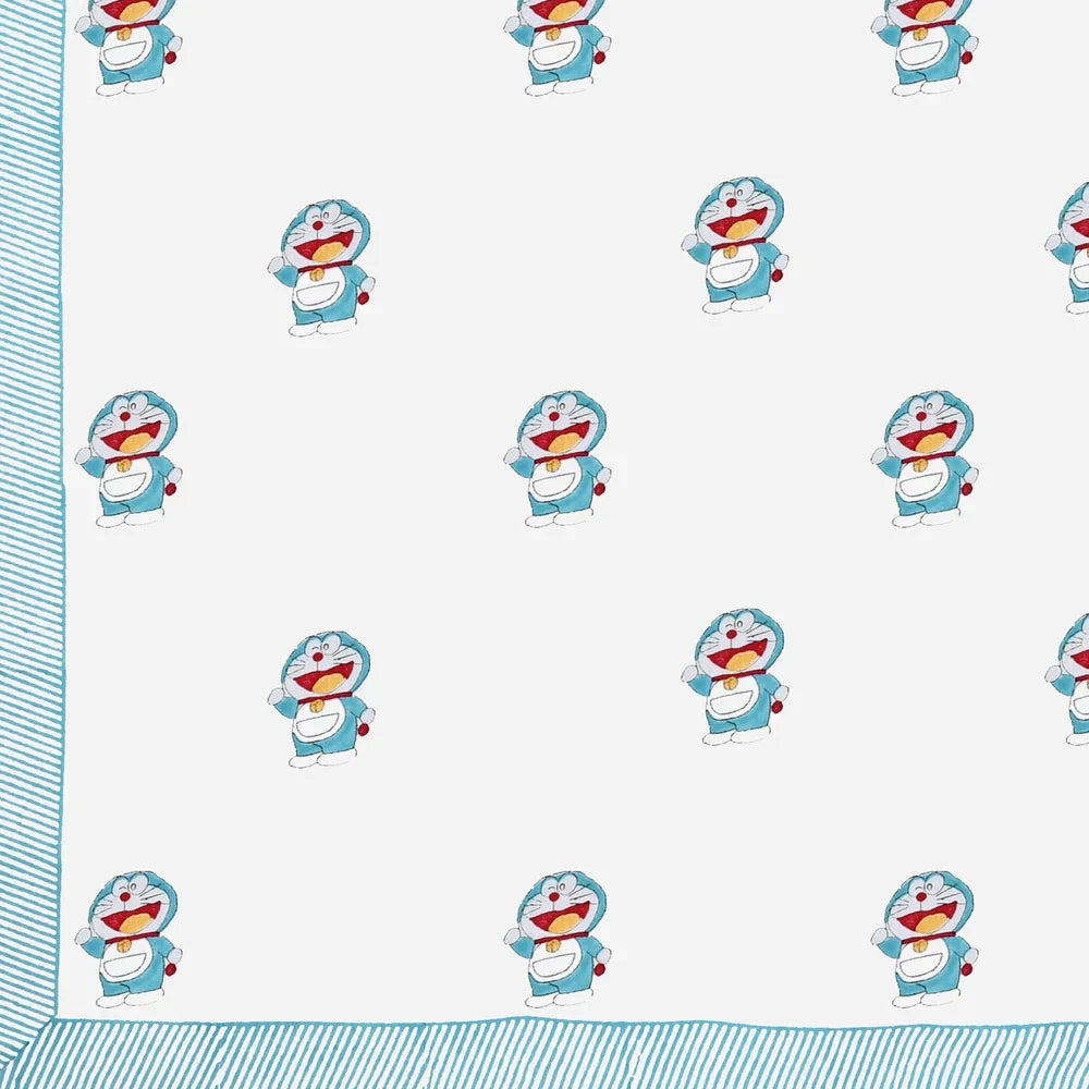 Doraemon Printed Kids Cotton Dohar - Single Bed Size (40x60 Inches)